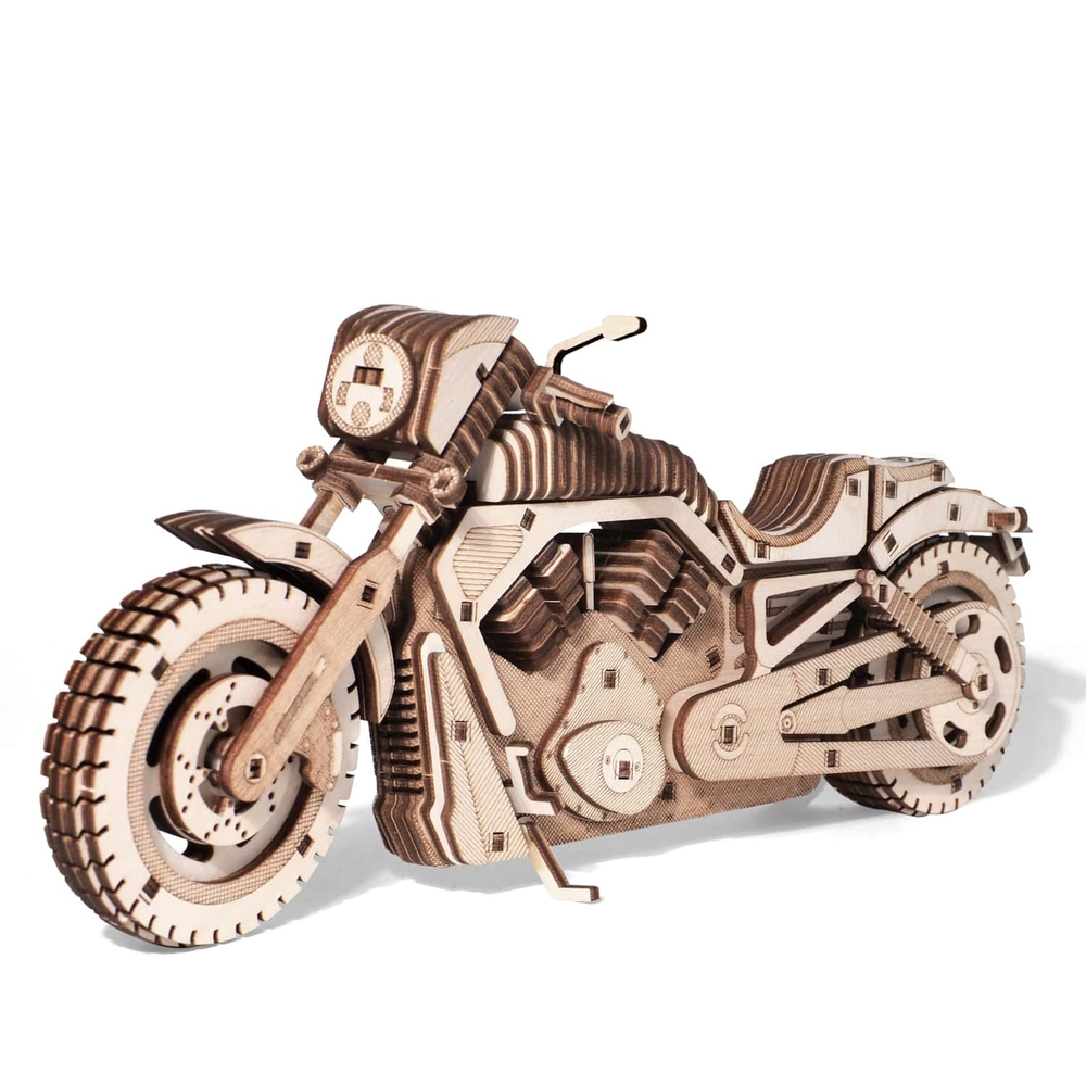 Деревянный конструктор Мотоцикл Гроза дорог (DROVO)