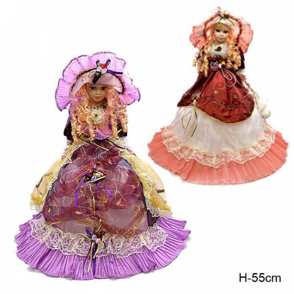 Кукла коллекционная зонтик, h = 55 см, платья микс