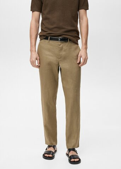 Брюки 100% лен slim fit