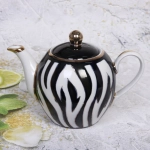 Чайник заварочный фарфоровый 800мл «Атлас» классический с позолотой