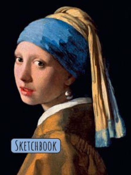 Скетчбук. А5. Ян. Вермеер. ДЕВУШКА С ЖЕМЧУЖНОЙ СЕРЁЖКОЙ (выб.лак)