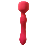 Красный двусторонний вибромассажер 22см с нагревом Lola Games Heating Wand 1018-02lola