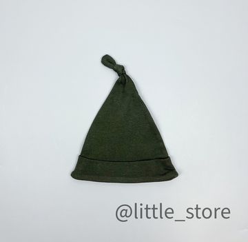 Шапочка однослойная "Прятки в листьях" зеленый хаки