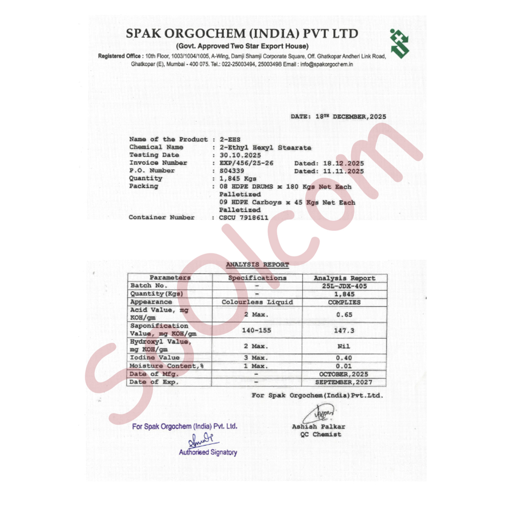 Этилгексилстеарат, Ethylhexyl Stearate