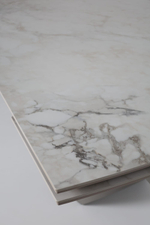 Стол М-City DISAUR Пуанто 200 Крем (Brecha Crema Elegance), керамика, Латте каркас