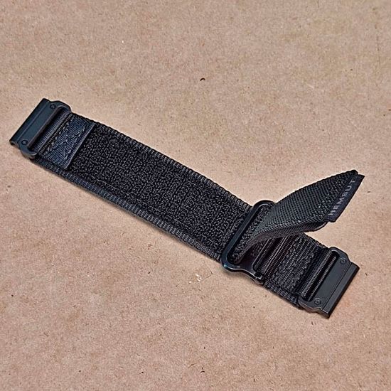 Нейлоновый ремешок Hemsut Rugged 26 мм для Garmin Fenix 7x 6x 5x, Tactix 7 Delta, Enduro 2, Instinct 2X быстросъемный (Черный)