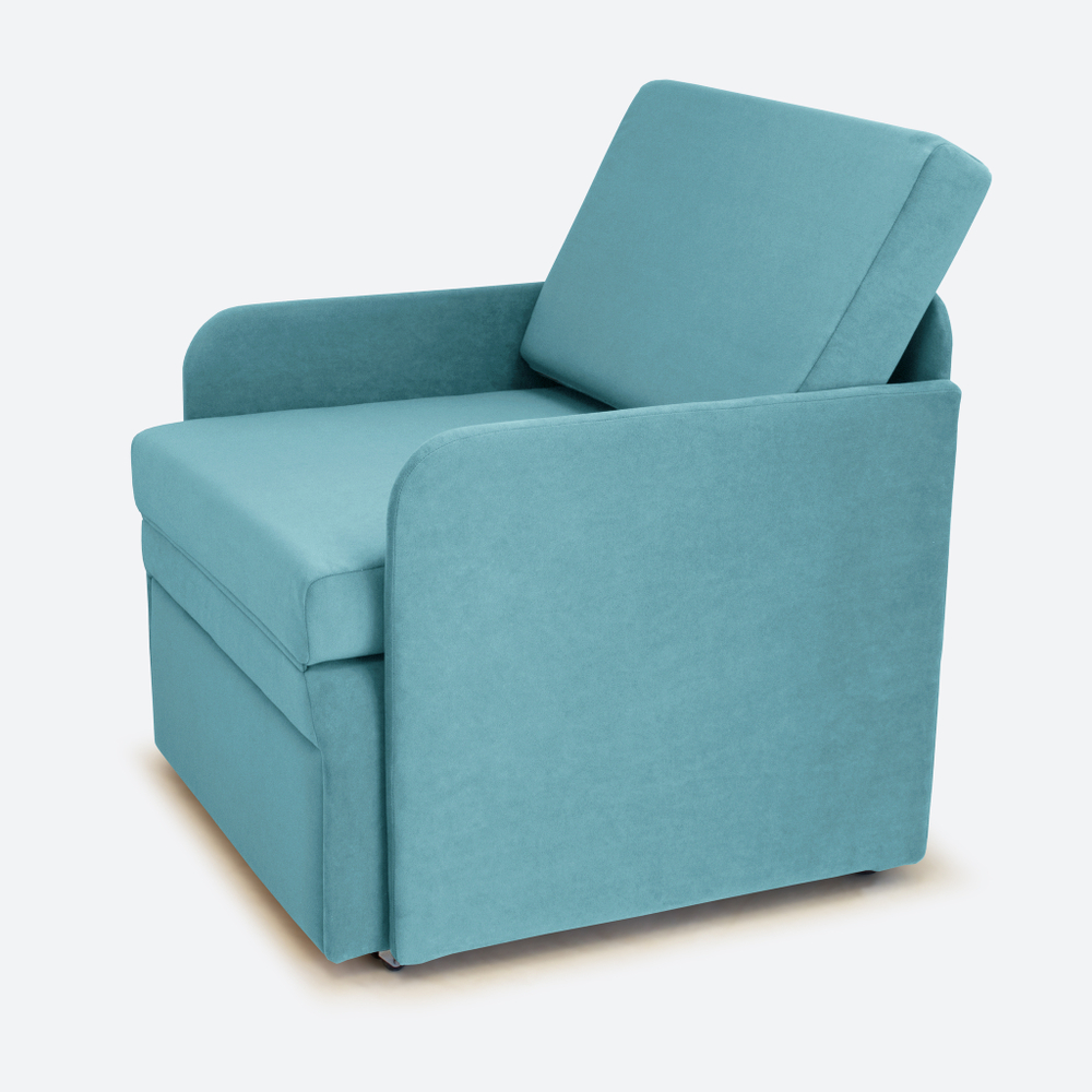 Кресло-кровать "Миник" с подлокотниками Candy 07 (голубой)