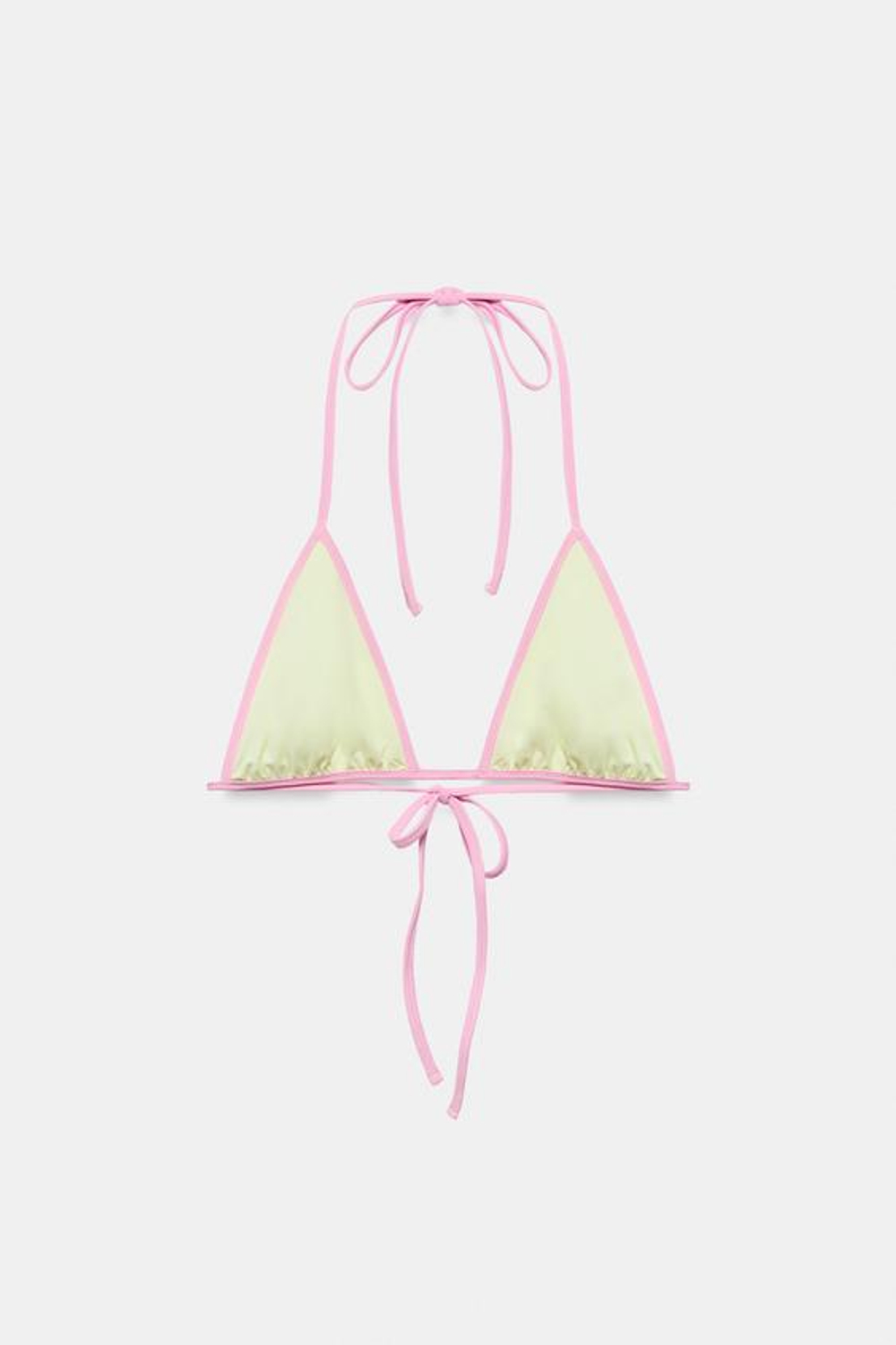 ZARA ТОП-БИКИНИ С ТРЕУГОЛЬНЫМИ ЧАШКАМИ, ЖЕЛТЫЙ
