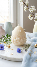 Свеча пасхальное яйцо - ассорти цветов