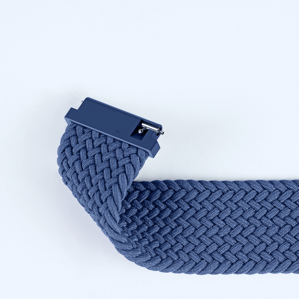 Эластичный ремешок синего цвета (Storm Blue) от Dux Ducis для смарт часов Samsung Galaxy Watch 45 и 46мм (размер крепления 22мм), серия Strap (Mixture Pro Series)
