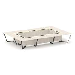 Steel Meet Стол переговорный прямоугольный KMK-PR.B.SP-20K Денвер Светлый/Ваниль Глянец/Металл Антра