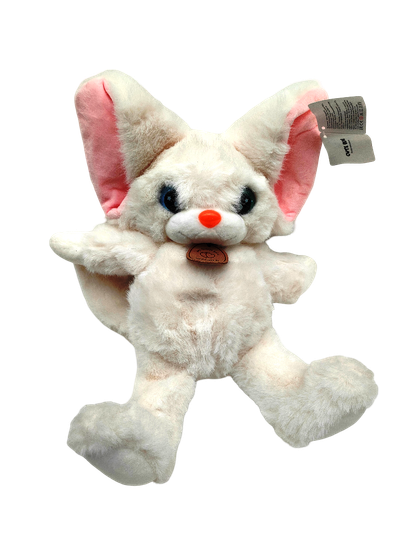 Мягкая игрушка Кот ушастый черный / белый 35см