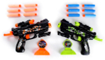 Пистолет 2шт с мягк.пулями, коробка DF0201C