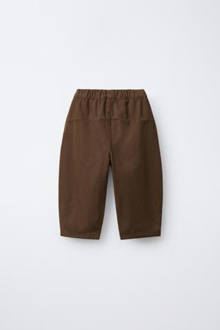 ZARA БРЮКИ BALLOON МЯГКИЕ, КОРИЧНЕВЫЙ