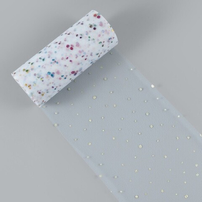 Фатин с разноцветными блестками 15 см