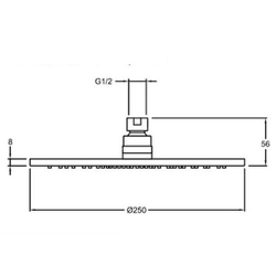 Верхний душ Jacob Delafon Toobi E21758-CP