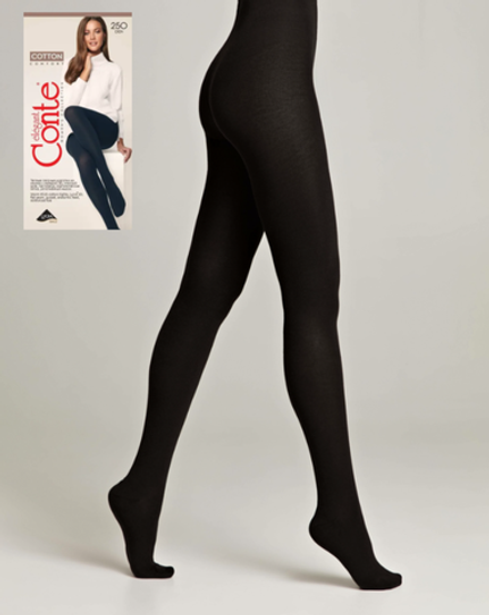 CONTE COTTON 250 Теплые Колготки женские из хлопка
