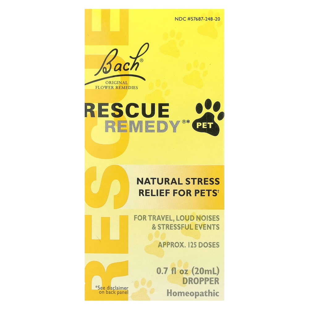 Bach, Rescue Remedy® Pet, натуральное средство для снятия стресса, 20 мл (0,7 жидк. унции)