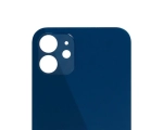 Задняя крышка для iPhone 12 Синий (стекло, широкий вырез под камеру, логотип)