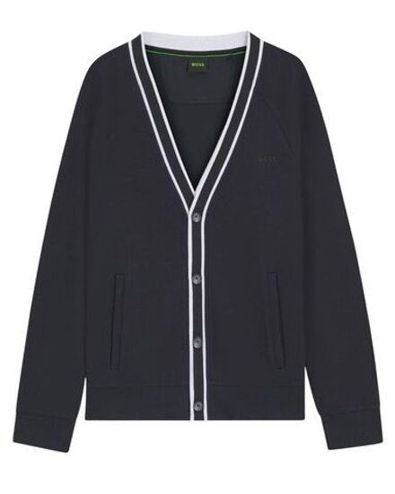 Мужская теннисная кофта BOSS Sardigan GOC - dark blue