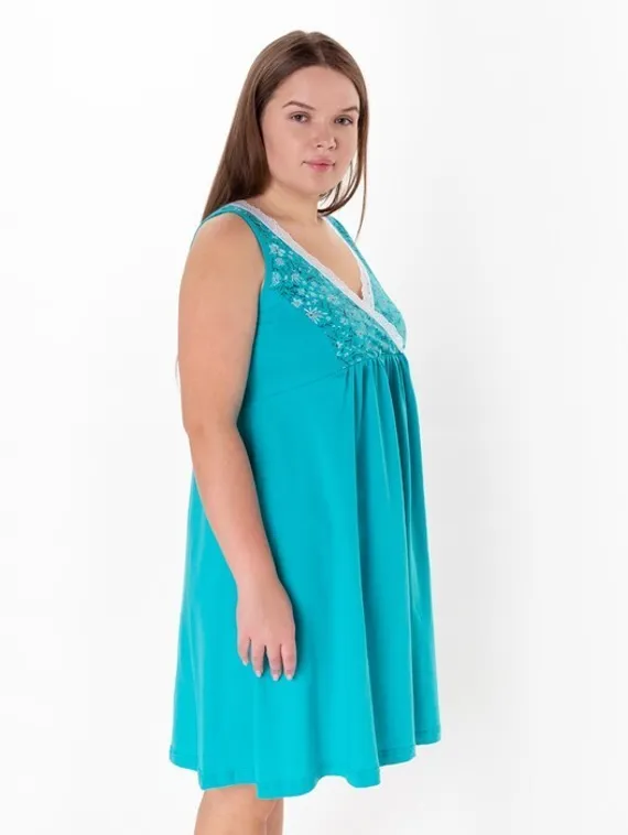 Ночная сорочка женская, цвет ментол, размер 46