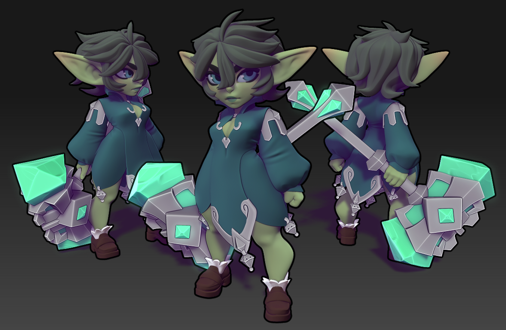 Миниатюры Девушки гоблины 32мм 75мм 100мм goblin girl