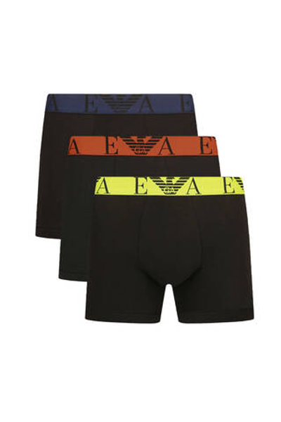 Трусики-боксеры 3шт. Emporio Armani - черный(111473 3F715)