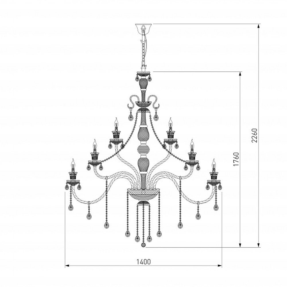 Подвесная люстра Bogate's 336 хром