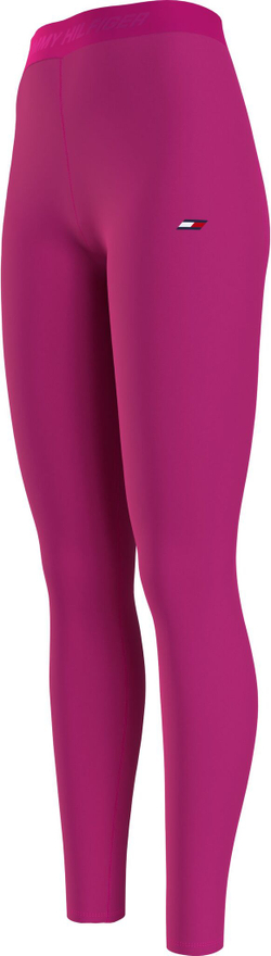 Leginsy Tommy Hilfiger HW Branded Tape Ess Legging - Фиолетовый