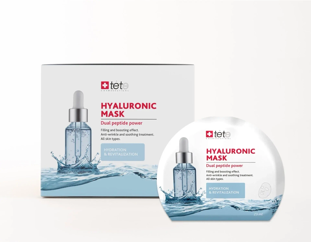 Маска тканевая BOX Hyaluronic Mask Hydration and Revitalization, 6 шт