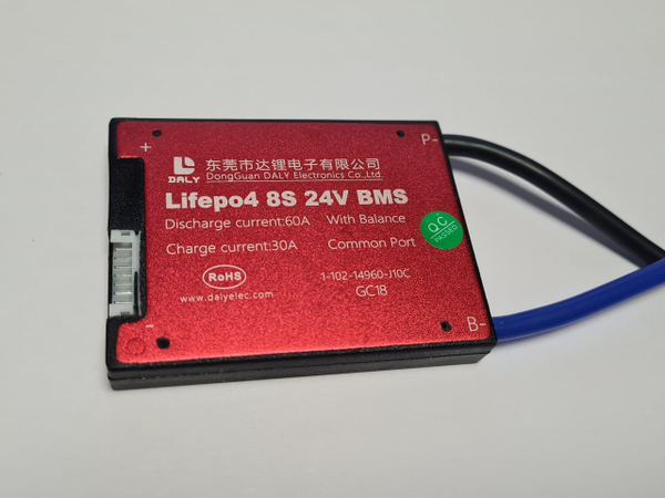 Плата контроля BMS LiFePO4 8S 24V 60A