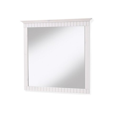 Настенное зеркало Неаполь, 83х79 см, в декоративной раме из сосны, белый воск