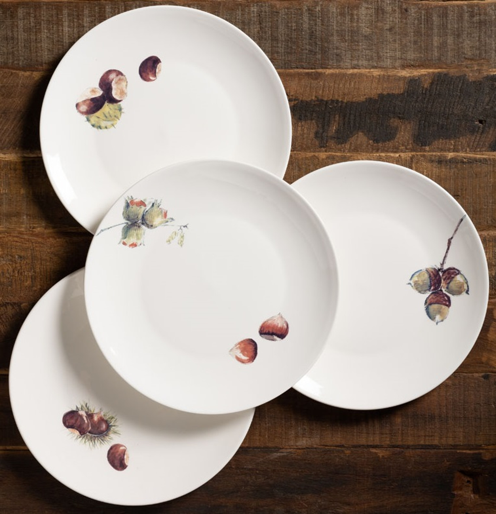 Набор из 4-х тарелок Каштаны 28 см 33805