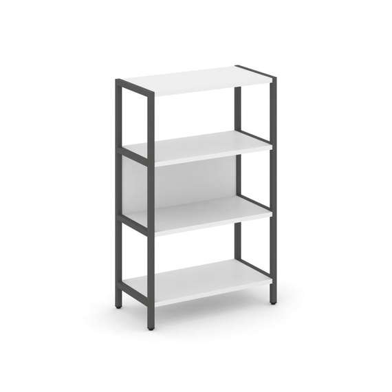 Shelf System Односекционный стеллаж трехярусный SN.STM-311 Белый/Металл Антрацит 810*400*1246