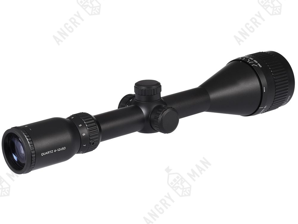 Прицел Quartz 4-12x50, AO, сетка 2 (Mil-Dot), подсветка красная, 25.4мм, 1/4 МОА, 458г, Gaut