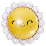 Шар Фольгированный Цветок Ромашка (Белый)