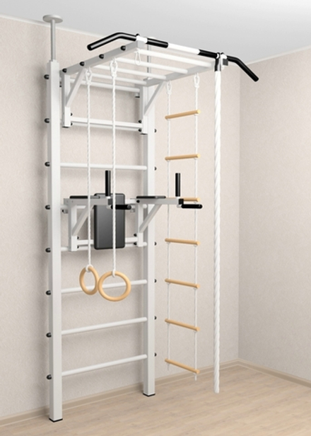 Шведская стенка Sv Sport враспор (Турник рукоход/Брусья/Канат/Кольца/Лестница)