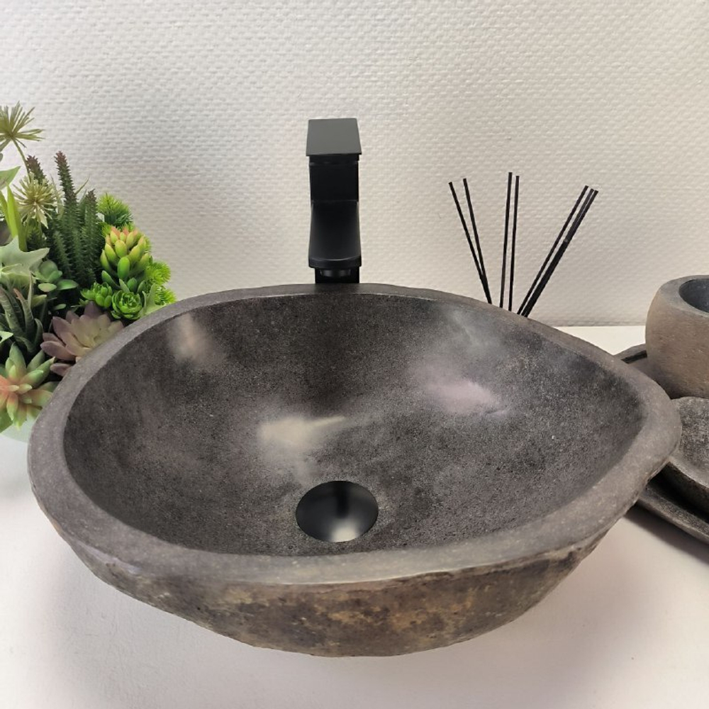 Раковина из речного камня RS62813 (44*34*16) 55
