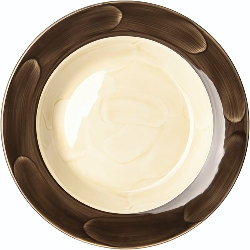 Тарелка для пасты «Пепперкорн»;фарфор;0,6л;D=30см;коричнев.,бежев. (Цвет: коричневый)