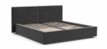 Норд Кровать+ПМ 160 Велюр Монолит серая