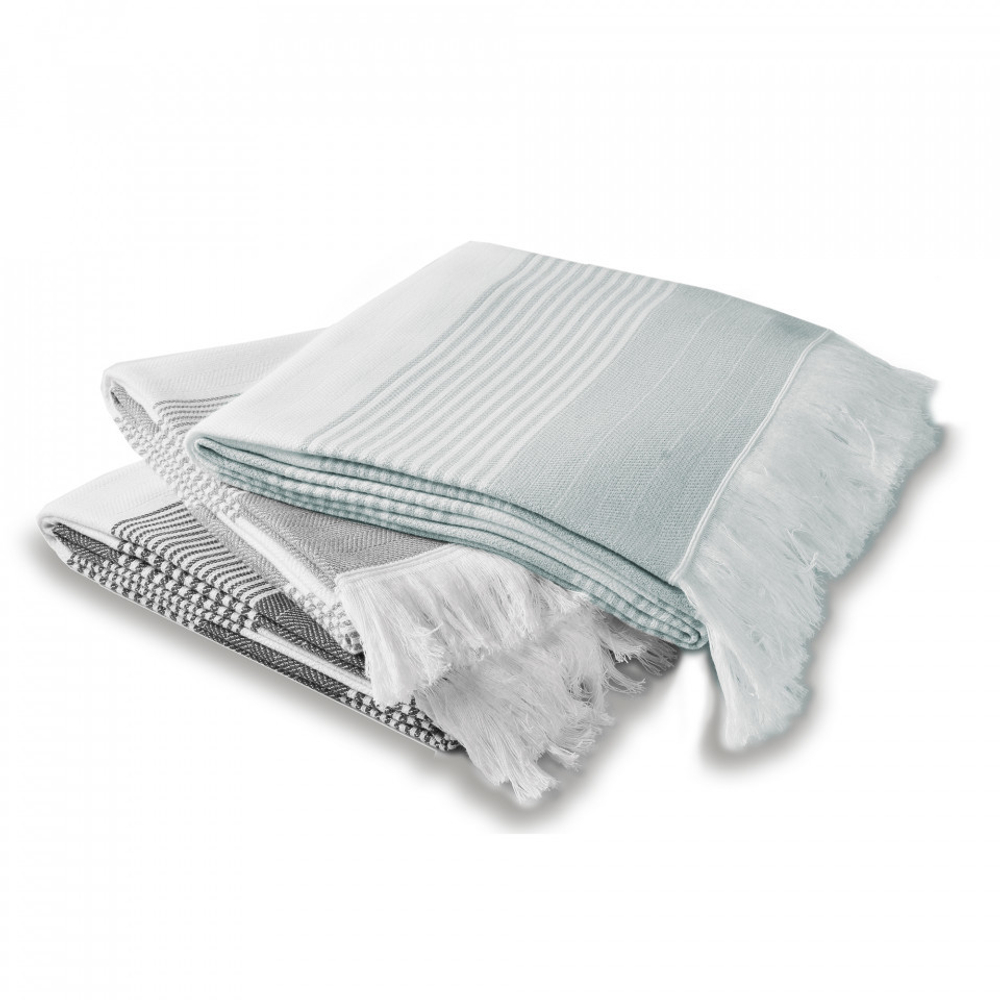 Пештемаль 100x180 L'appartement Karina white/seafoam белый/морская пена