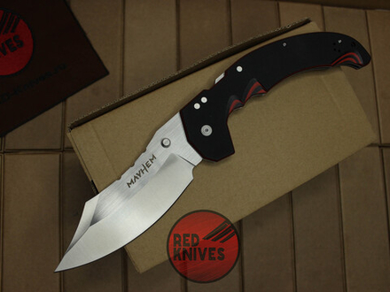 Нож Cold Steel Myhem - рукоять G10, красные полосы