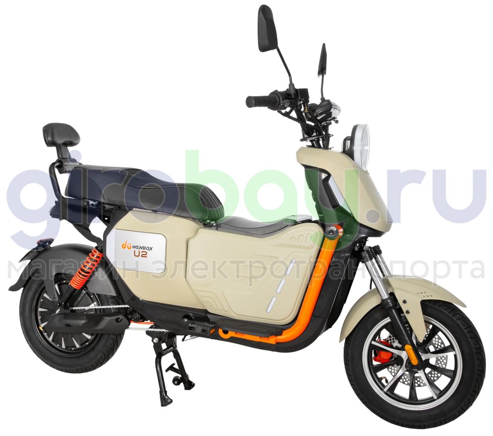 Электроскутер WENBOX U2 PRO 1500W (60V/30Ah) - Бежевый фото №3
