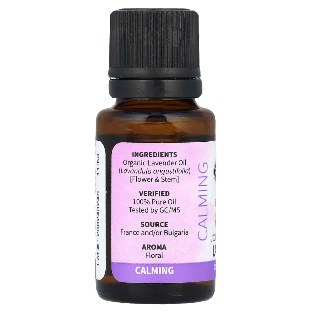 Garden of Life, эфирные масла, 100% органическая и чистая лаванда, 15 мл (0,5 жидк. унции)