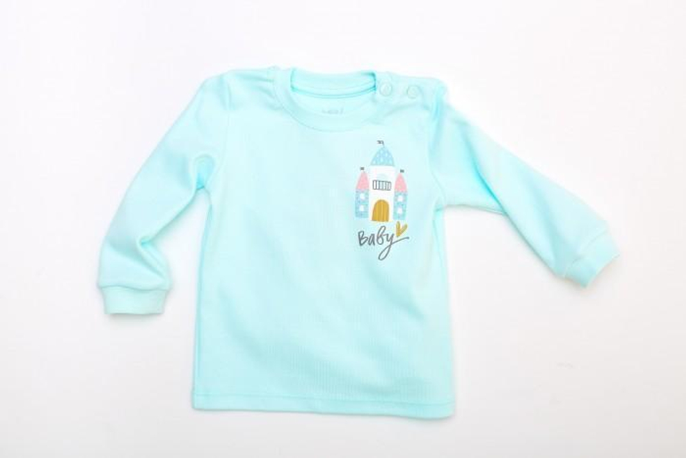 Лонгслив для девочки р.62 Светло-голубой 406-020-04-192