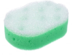 Мочалка из поролона c массажным слоем 140х95х50мм овальная Банные штучки