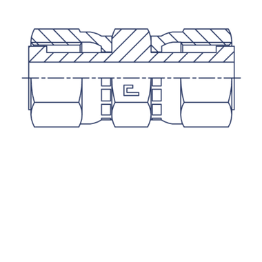 Соединение FH D32 ORFS 1.11/16 (обжатая гайка)