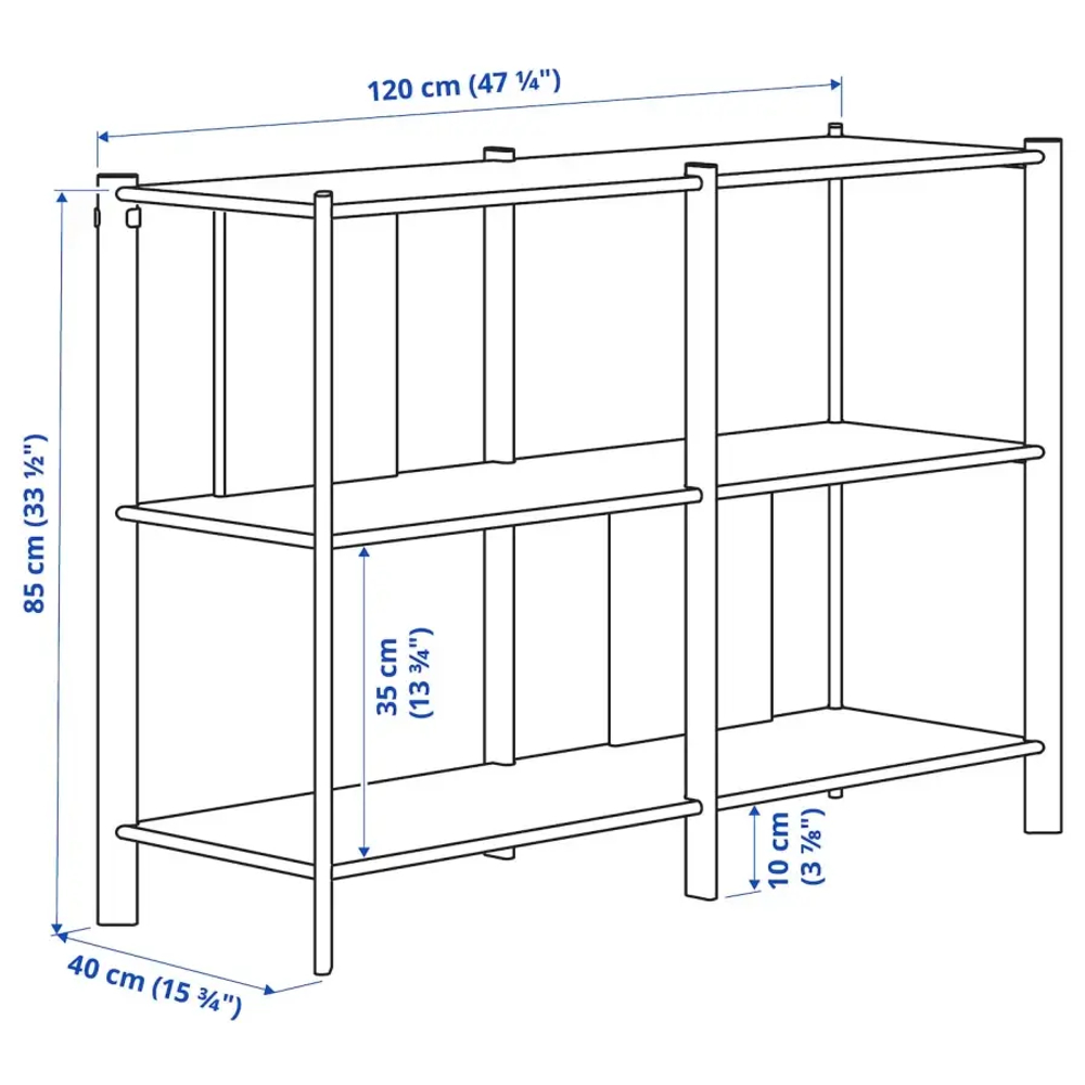 Комбинация стеллажей - IKEA JÄTTESTA/JATTESTA, 200х40х194 см, черный, ЙЕТТЕСТА ИКЕА