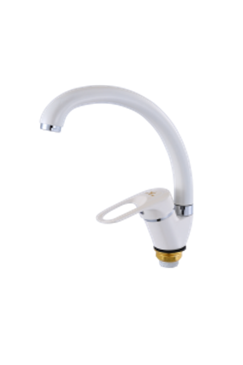 Смеситель кухня боковой"VITTO"(белый песоч)