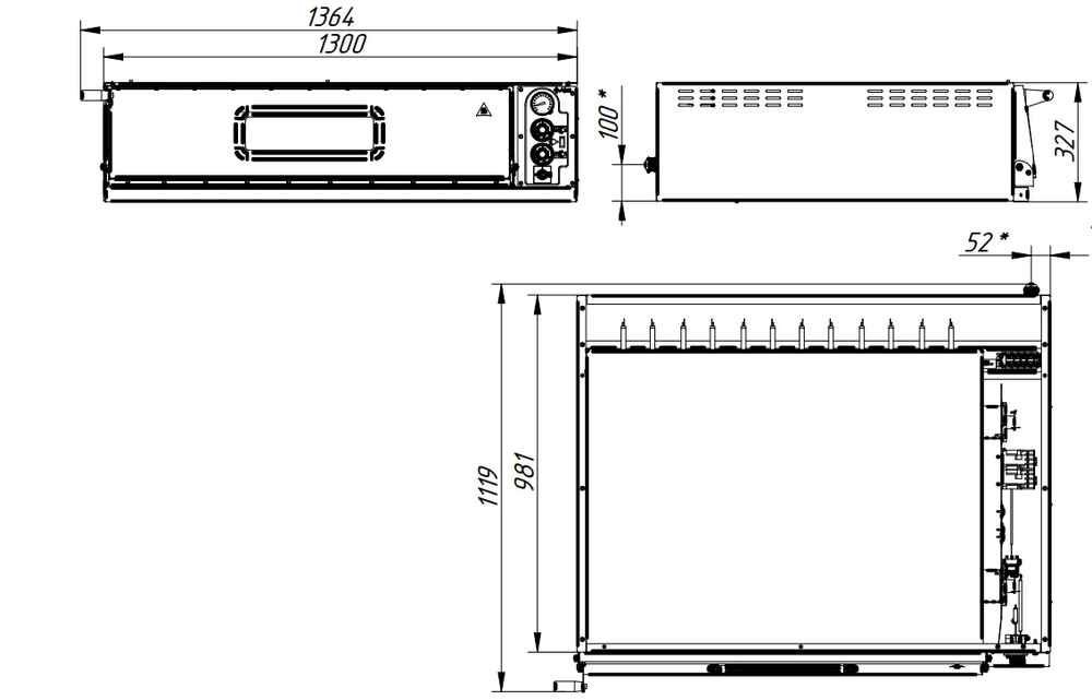 Печь для пиццы Abat ПЭП-6 без крыши